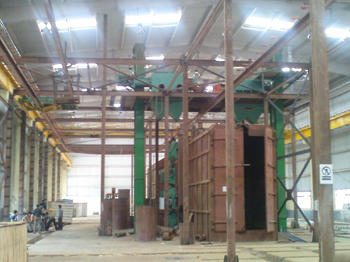 Heavy Shot Blasting Machine Under Erection